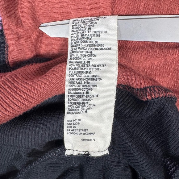 We The Free People Feeling It Tee S‎ Black Brown Patchwork Top Boho Fall Hippie - Picture 10 of 14